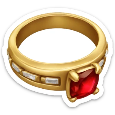 ring with red gem sticker