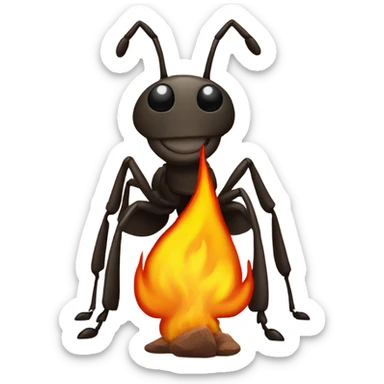 Ant with fire  sticker