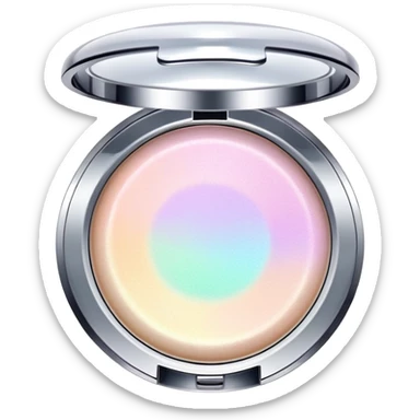 Shimmering pearly glow highlighter makeup compact  sticker