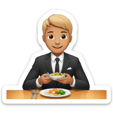 someone who eats in restaurants high above the city with the city on the background
 sticker