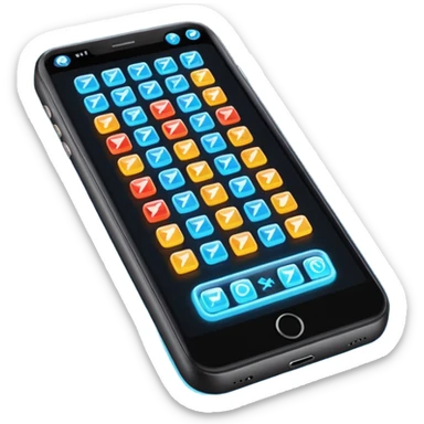 a phone showing the game weaver being played on it  sticker