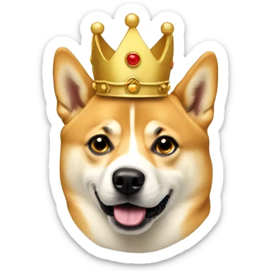doge with crown sticker