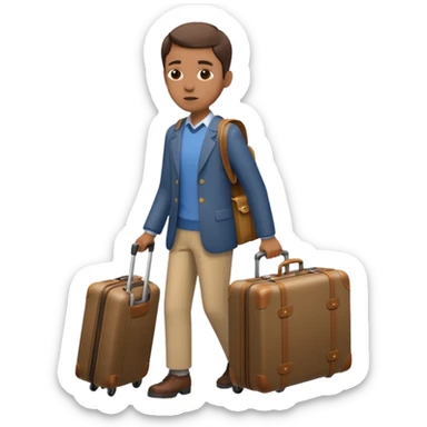 Humen with baggage  sticker