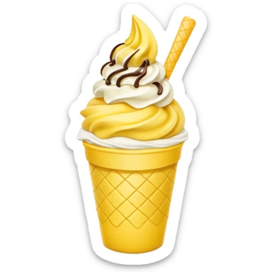 Dole whip in a yellow cup sticker