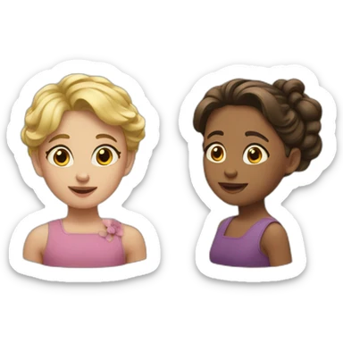 Deux lettes d sticker