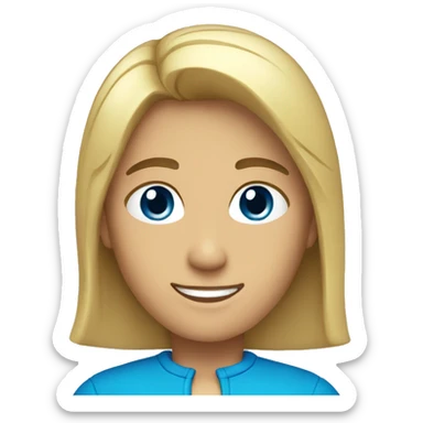 plus de color azul fuerte sticker