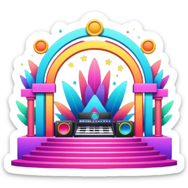 electronic music festival stage sticker