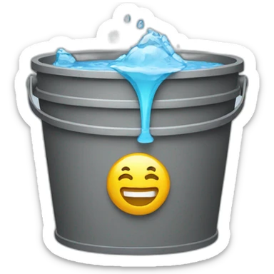 bucket with full of water sticker