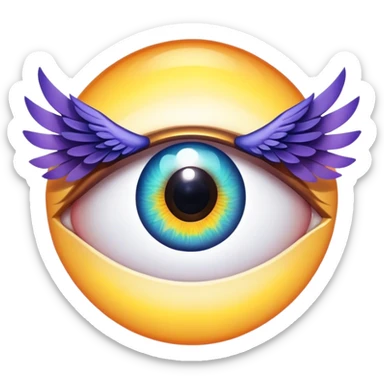 eye with six wings sticker