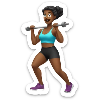 a Queen practicing  Crossfit sticker