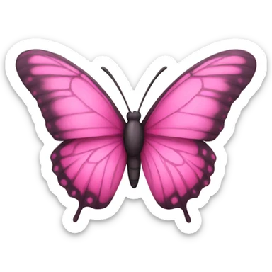 Pink butterfly emoji sticker