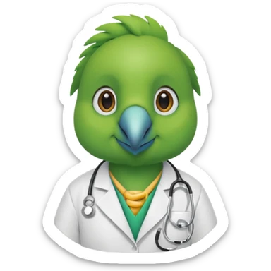 Parrot doctor sticker