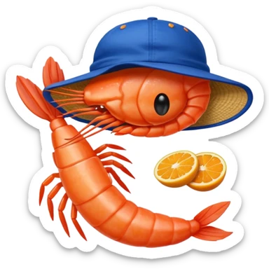 Shrimp with Mets hat sticker