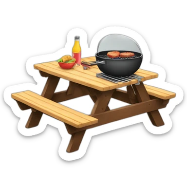 Grill and picnic table sticker