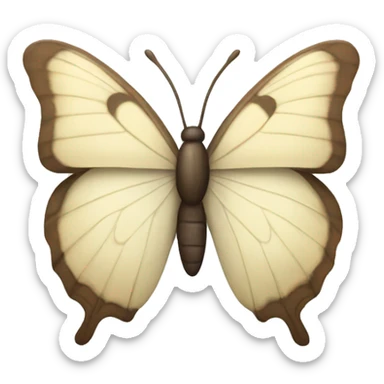 Cream butterfly sticker