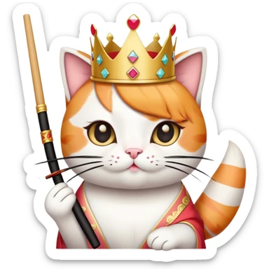 sushi cat princess sticker