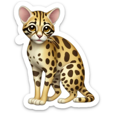 Margay Cat Full Body sticker