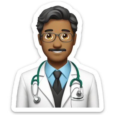 Doctor oftalmólogo castaño flaco sticker