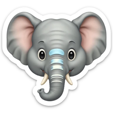 Cute elephant head sticker