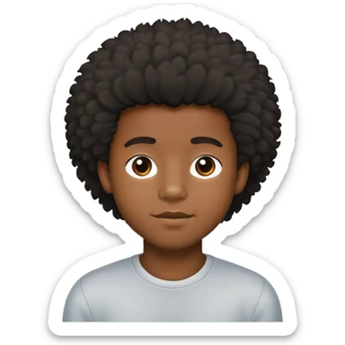 Trevor Wiley fluffy hair  black boy ￼ sticker