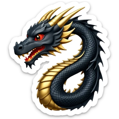 Black dragon symbol  sticker