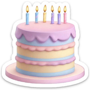 Cake birthday  pastel sticker
