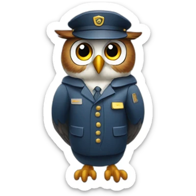 a owl postman sticker
