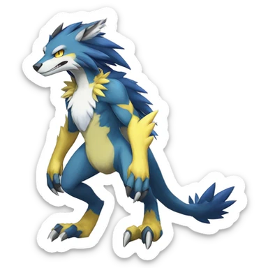 Lombax-Sergal-Zeraora-Nargacuga-Fakemon full body sticker