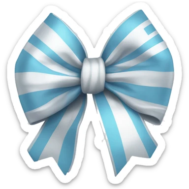 Light blue and silver and white bow that says ACA sticker