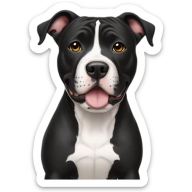 staffordshire, bull terrier, black sticker
