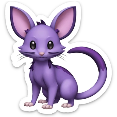 Rattata-Purrloin-Fakemon-hybrid-creature (full body) sticker