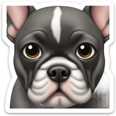 Dark gray French bulldog  sticker