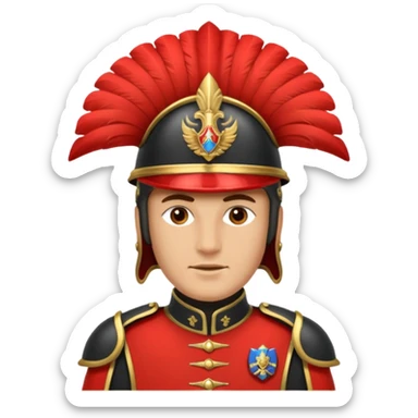Palace Guard – red plume helm,Royal Soldiers. sticker