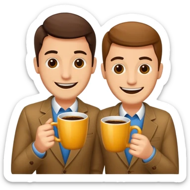 dos amigos hombres que comparten alquiler  sticker