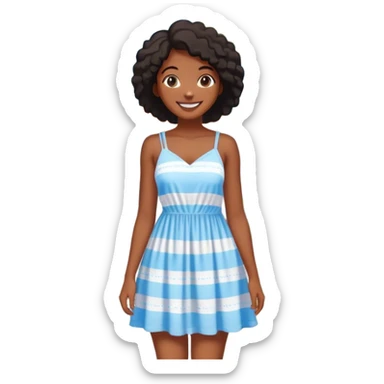Black girl standing in front of HillmanTok University on a beautiful sunny day sticker
