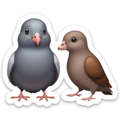 Pigeon and rat  sticker