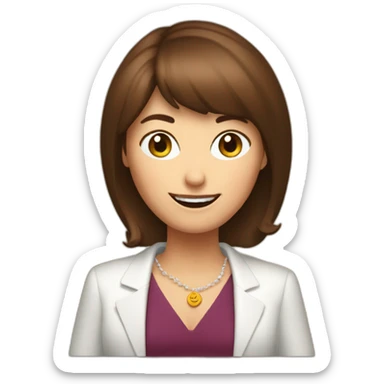 Patricia Bullrich winking, with a cup of wine sticker