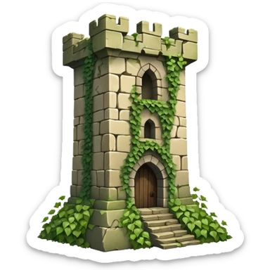 Ruined castle tower sticker