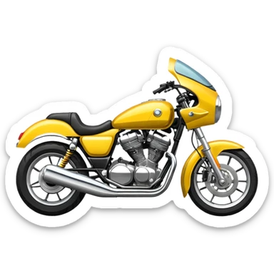 standard yellow motorcycle side view sticker