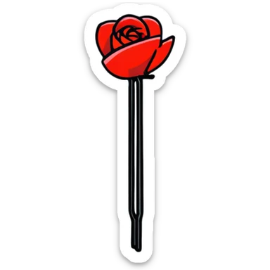 a cute red bobby pin hairpin sticker