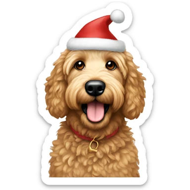 Christmas golden doodle  sticker