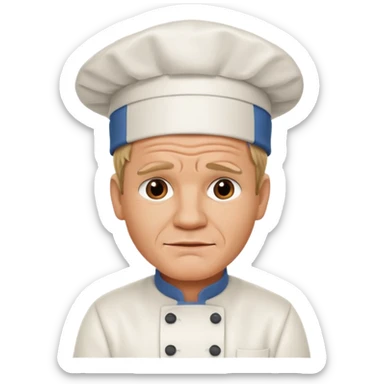 gordon ramsey with cook hat sticker