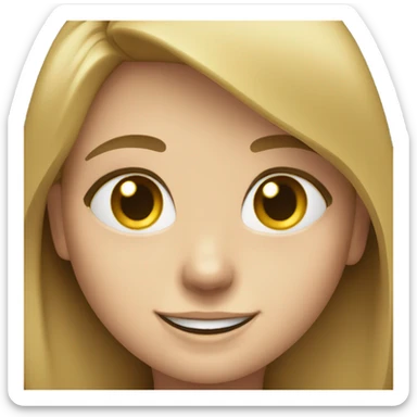 smiling girl in black shirt sticker