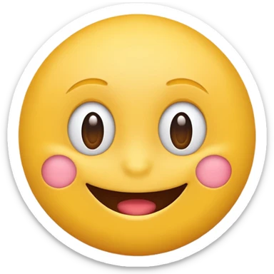 laughing face emoji, joyful expression sticker