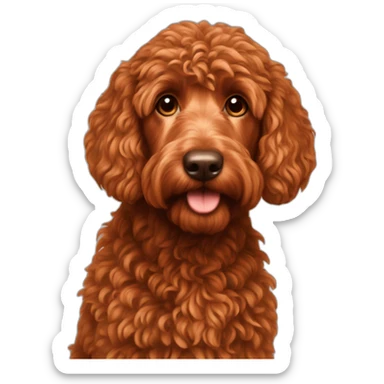 Red Irish doodle sticker