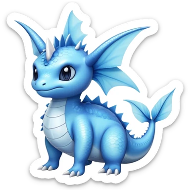 Edgy cool Lapras-Vaporeon-creature-hybrid full body  sticker
