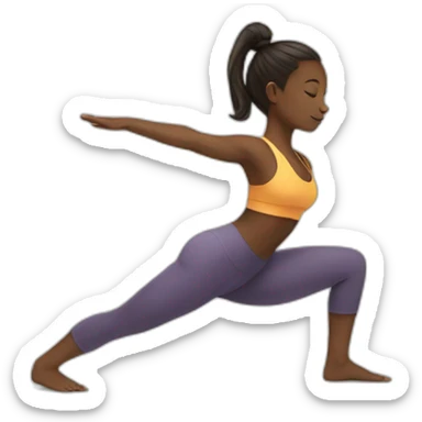 Girl girl doing yoga sticker
