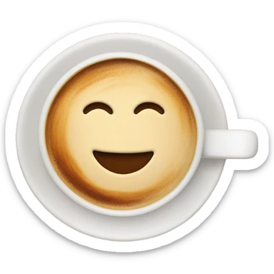 Coffee with latte art of cross sticker