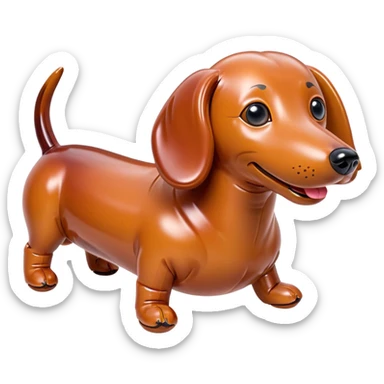 SPAM meat jeff koons style inflatable dachshund  art sculpture  sticker