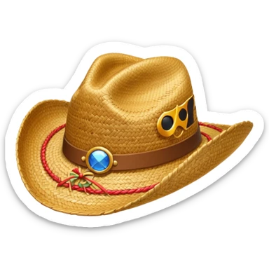 Straw cowboy hat  sticker